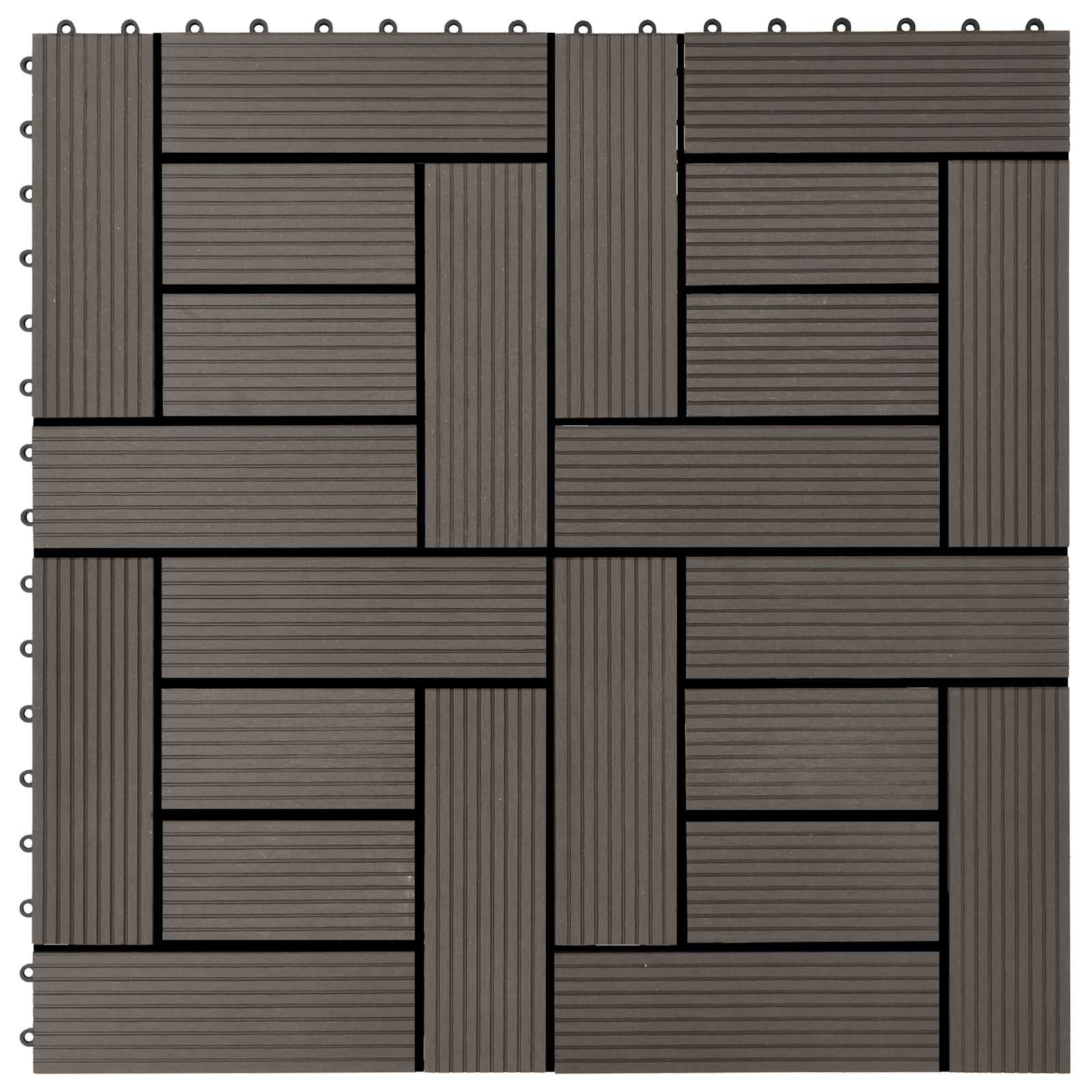 Laudat 22 pcs Tumma ruskea 30 x 30 cm WPC - Image 5