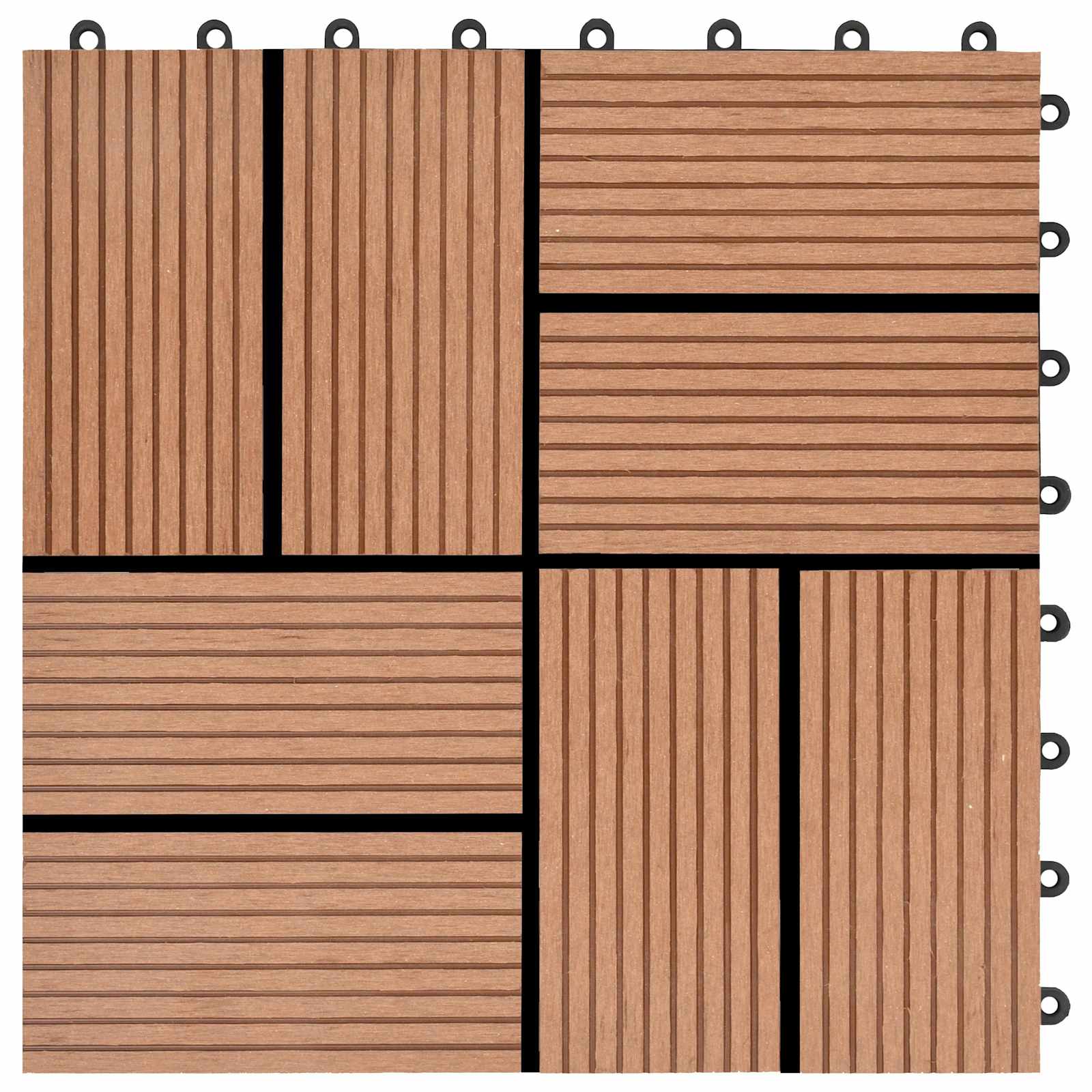 Laudat 22 pcs Ruskea 30 x 30 cm WPC - Image 4