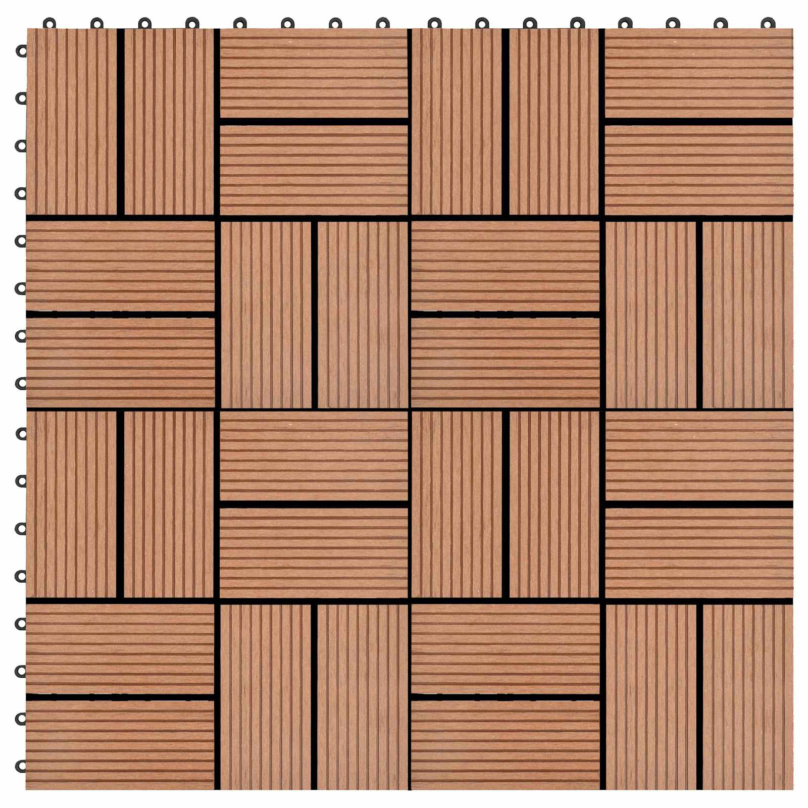 Laudat 22 pcs Ruskea 30 x 30 cm WPC - Image 5