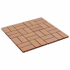 vidaXL Terrassiplaat 22 tk Tiikpuu 30 x 30 cm WPC