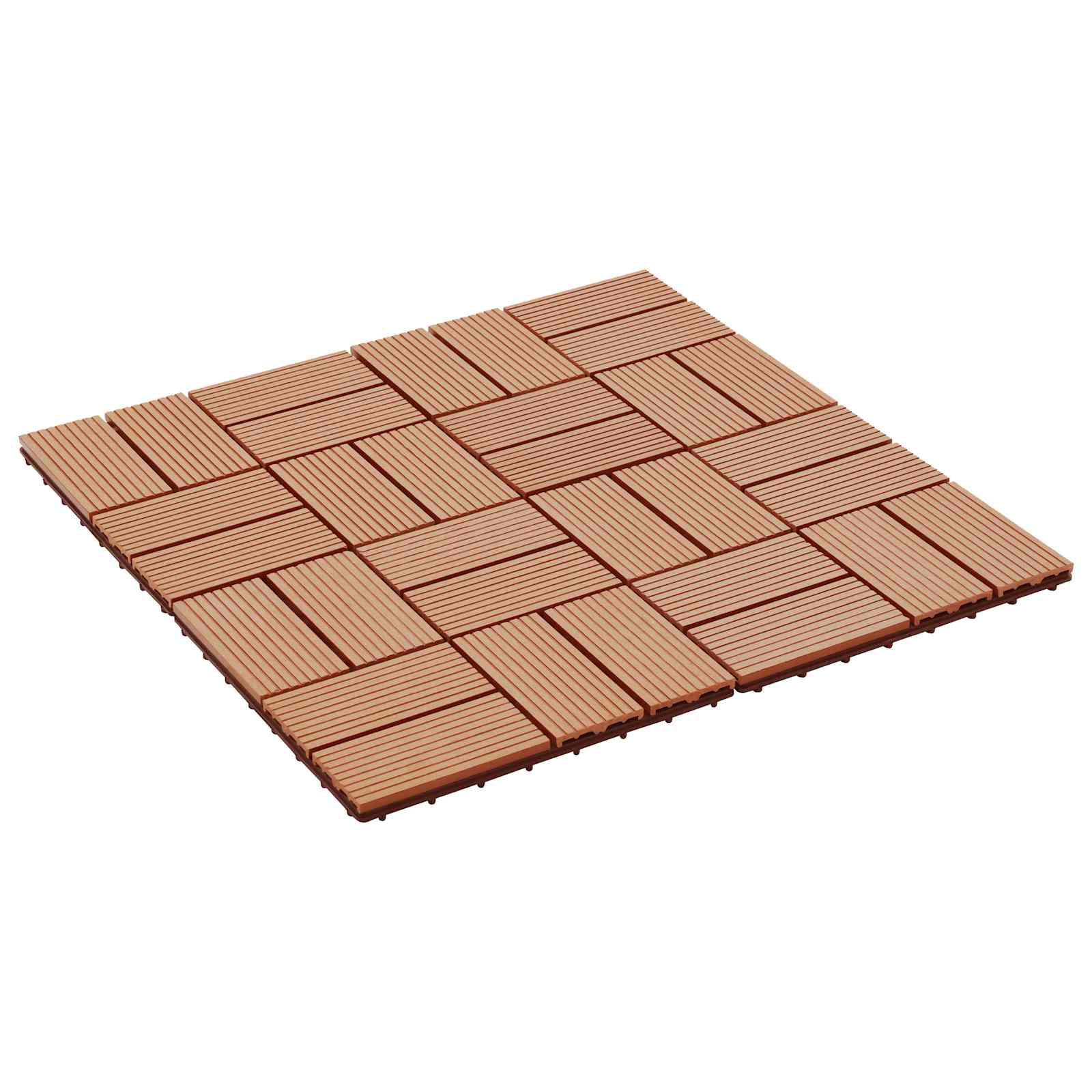 vidaXL Plăci pentru Deck 22 pcs Lemn de tec 30 x 30 cm Lemn compozit
