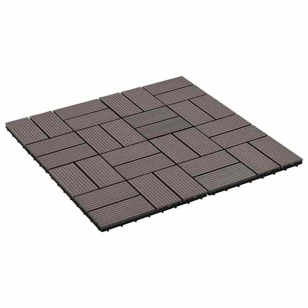 vidaXL Terrassiplaat 22 tk Tume pruun 30 x 30 cm WPC