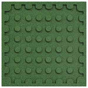 Dlaždice pro ochranu před pádem 12 pcs Zelená 50 x 50 cm Guma - obrázek 3