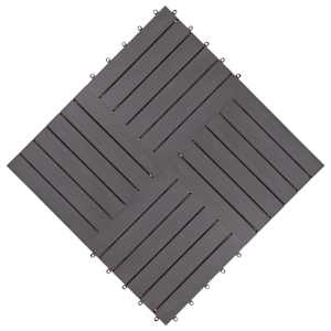 Dlažba na terasu 20 pcs Šedá 30 x 30 cm Akáciové dřevo - obrázek 6