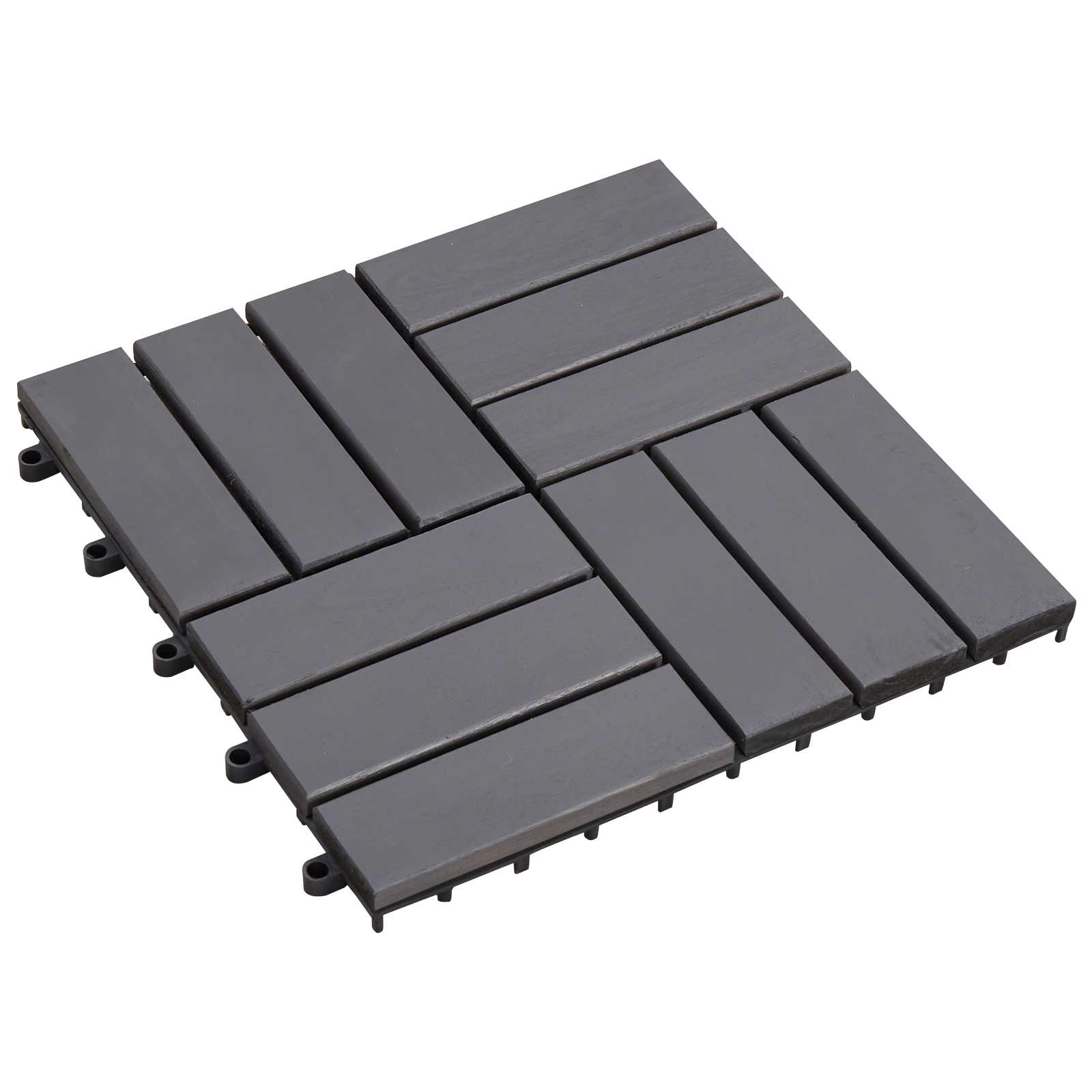 Laudat 30 pcs Harmaa 30 x 30 cm Akasiapuu