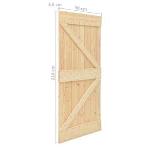 Posuvné dveře 90 x 210 cm Masivní borovicové dřevo - obrázek 13