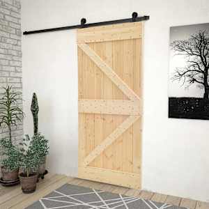 Posuvné dveře 90 x 210 cm Masivní borovicové dřevo