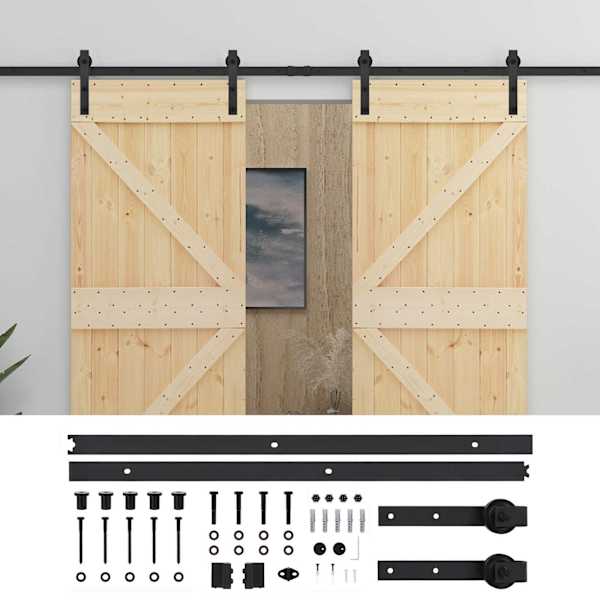 vidaXL Libisev uks 2 tk 80 x 210 cm Toekas m&auml;nnipuit