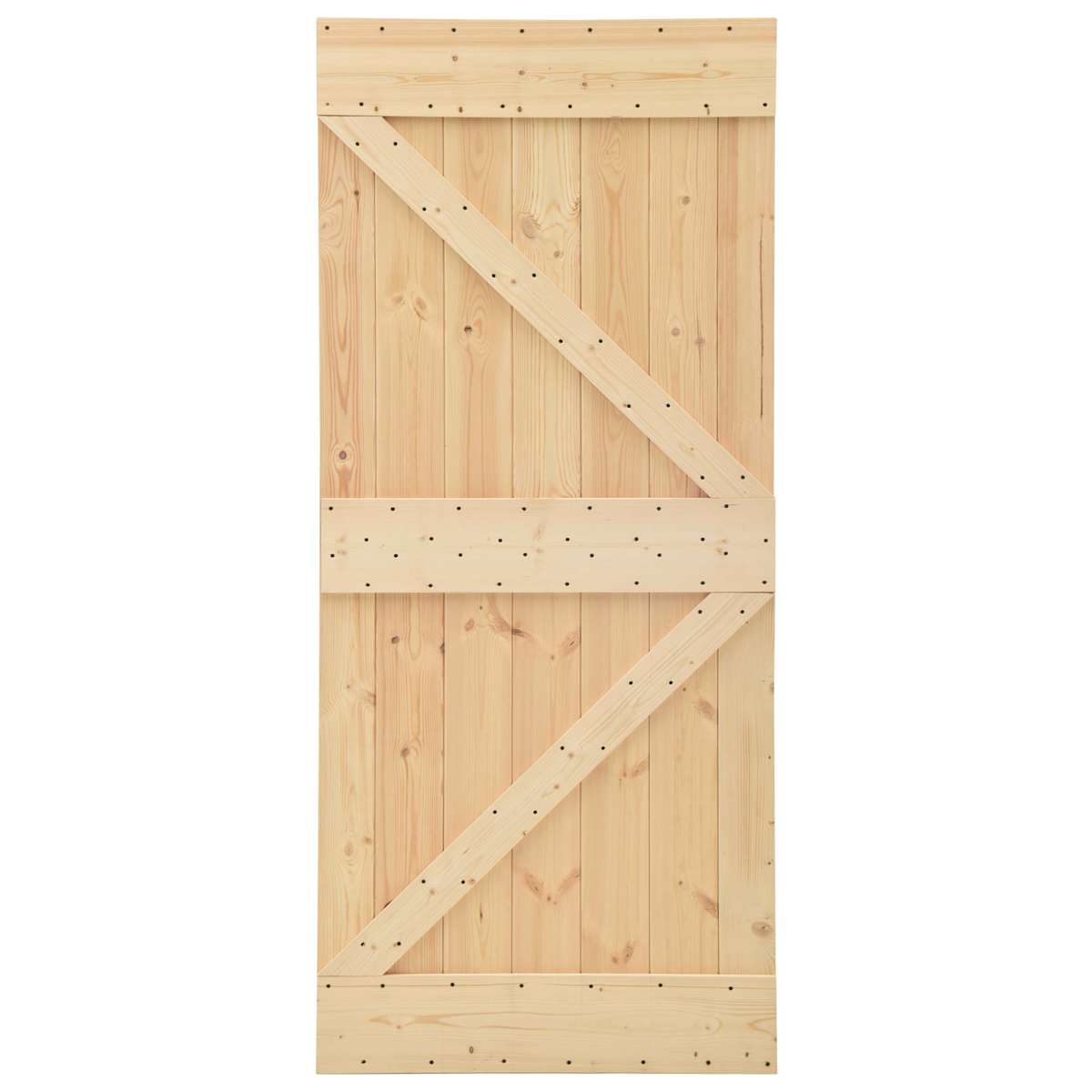 Skydedør 90 x 210 cm Massivt fyrretræ - Billede 5
