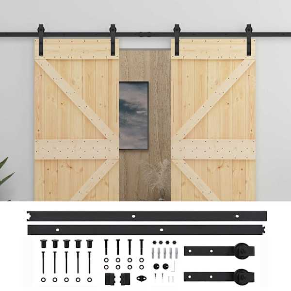 vidaXL Libisev uks 2 tk 90 x 210 cm Toekas m&auml;nnipuit