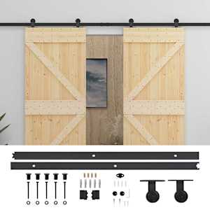 vidaXL Libisev uks 2 tk 100 x 210 cm Toekas m&auml;nnipuit