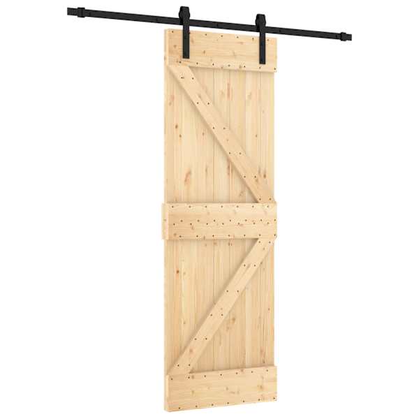 vidaXL Libisev uks 70 x 210 cm Tahke m&auml;nnipuit (t&ouml;&ouml;tlemata)