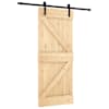 vidaXL Libisev uks 85 x 210 cm Tahke m&auml;nnipuit (t&ouml;&ouml;tlemata)