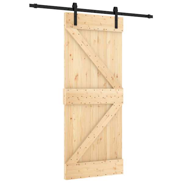 vidaXL Libisev uks 85 x 210 cm Tahke m&auml;nnipuit (t&ouml;&ouml;tlemata)