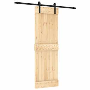 vidaXL Libisev uks 70 x 210 cm Tahke m&auml;nnipuit (t&ouml;&ouml;tlemata)