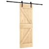 vidaXL Libisev uks 70 x 210 cm Tahke m&auml;nnipuit (t&ouml;&ouml;tlemata)