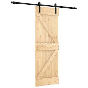 vidaXL Libisev uks 70 x 210 cm Tahke m&auml;nnipuit (t&ouml;&ouml;tlemata)