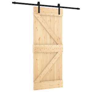 vidaXL Libisev uks 85 x 210 cm Tahke m&auml;nnipuit (t&ouml;&ouml;tlemata)