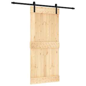 vidaXL Libisev uks 90 x 210 cm Tahke m&auml;nnipuit (t&ouml;&ouml;tlemata)