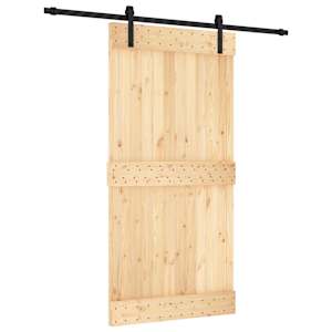 vidaXL Libisev uks 100 x 210 cm Tahke m&auml;nnipuit (t&ouml;&ouml;tlemata)