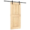 vidaXL Libisev uks 90 x 210 cm Tahke m&auml;nnipuit (t&ouml;&ouml;tlemata)