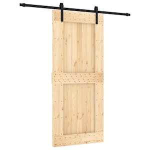 vidaXL Libisev uks 90 x 210 cm Tahke m&auml;nnipuit (t&ouml;&ouml;tlemata)