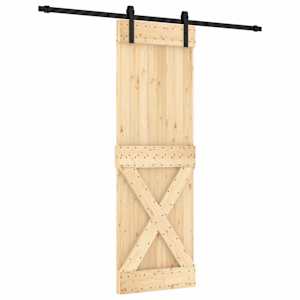 vidaXL Libisev uks 70 x 210 cm Tahke m&auml;nnipuit (t&ouml;&ouml;tlemata)