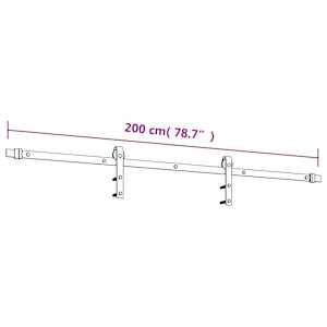 Posuvné dveře Přirozená a černá 90 x 210 cm - obrázek 12
