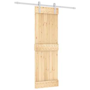 vidaXL Libisev uks 70 x 210 cm Tahke m&auml;nnipuit (t&ouml;&ouml;tlemata)