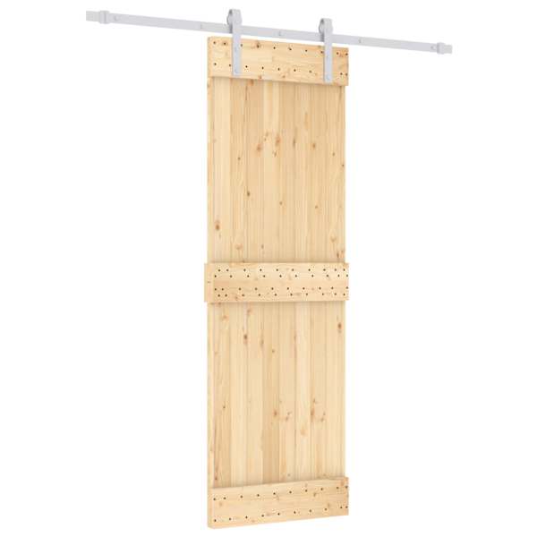 vidaXL Libisev uks 70 x 210 cm Tahke m&auml;nnipuit (t&ouml;&ouml;tlemata)