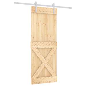 vidaXL Libisev uks 80 x 210 cm Tahke m&auml;nnipuit (t&ouml;&ouml;tlemata)