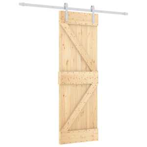 vidaXL Libisev uks 70 x 210 cm Tahke m&auml;nnipuit (t&ouml;&ouml;tlemata)