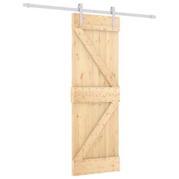 vidaXL Libisev uks 70 x 210 cm Tahke m&auml;nnipuit (t&ouml;&ouml;tlemata)