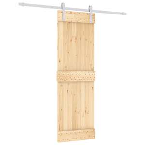 vidaXL Libisev uks 70 x 210 cm Tahke m&auml;nnipuit (t&ouml;&ouml;tlemata)