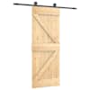 vidaXL Libisev uks 70 x 210 cm Tahke m&auml;nnipuit (t&ouml;&ouml;tlemata)