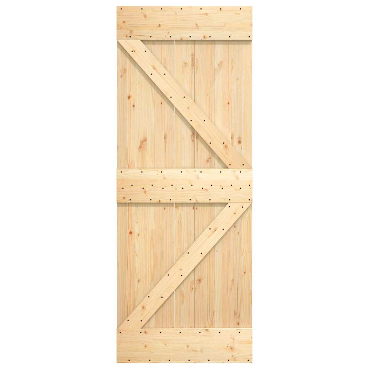 Skydedør 70 x 210 cm Massivt Fyrretræ (Ubehandlet) - Billede 4