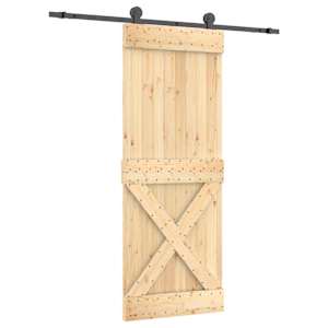 vidaXL Libisev uks 80 x 210 cm Tahke m&auml;nnipuit (t&ouml;&ouml;tlemata)