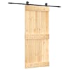 vidaXL Libisev uks 90 x 210 cm Tahke m&auml;nnipuit (t&ouml;&ouml;tlemata)