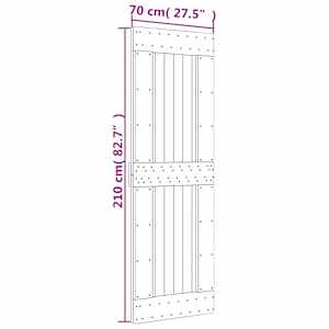 Posuvné dveře Přirozená a černá 70 x 210 cm - obrázek 11