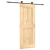 vidaXL Libisev uks 80 x 210 cm Tahke m&auml;nnipuit (t&ouml;&ouml;tlemata)