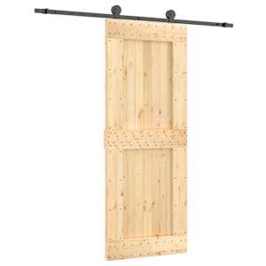 vidaXL Libisev uks 80 x 210 cm Tahke m&auml;nnipuit (t&ouml;&ouml;tlemata)