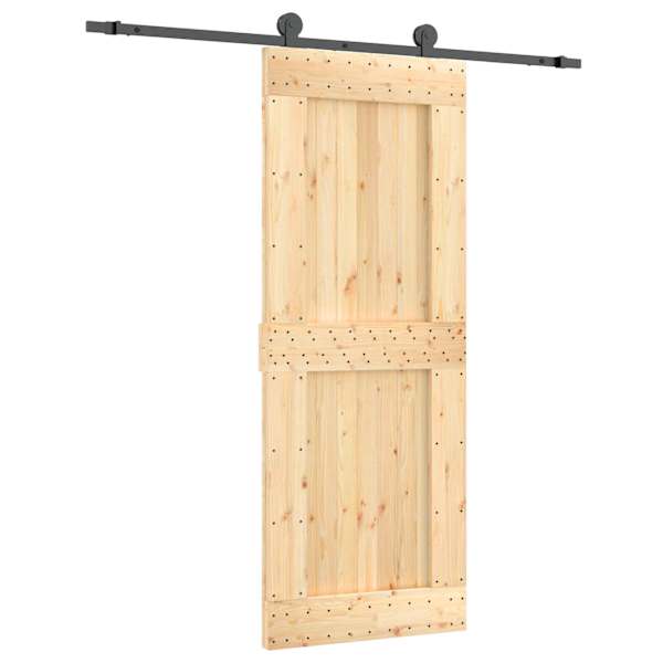 vidaXL Libisev uks 80 x 210 cm Tahke m&auml;nnipuit (t&ouml;&ouml;tlemata)