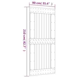Posuvné dveře Přirozená a černá 90 x 210 cm - obrázek 11