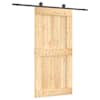 vidaXL Libisev uks 100 x 210 cm Tahke m&auml;nnipuit (t&ouml;&ouml;tlemata)