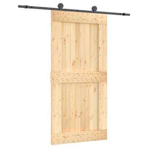 vidaXL Libisev uks 100 x 210 cm Tahke m&auml;nnipuit (t&ouml;&ouml;tlemata)