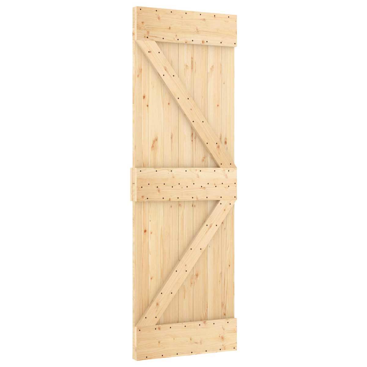Skydedør 70 x 210 cm Massivt Fyrretræ (Ubehandlet) - Billede 3