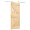 vidaXL Libisev uks 80 x 210 cm Toekas m&auml;nnipuit Looduslik ja Valge