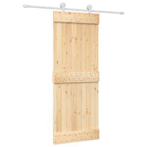 vidaXL Libisev uks 80 x 210 cm Tahke m&auml;nnipuit (t&ouml;&ouml;tlemata)