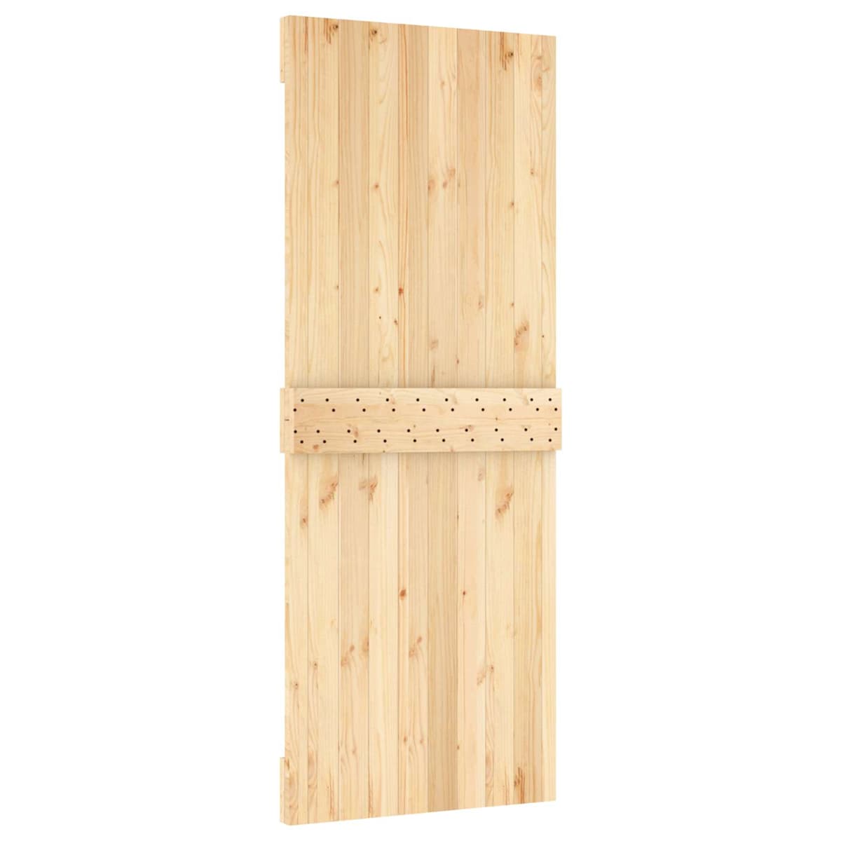 Skydedør 80 x 210 cm Massivt Fyrretræ (Ubehandlet) - Billede 5