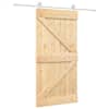 vidaXL Libisev uks 100 x 210 cm Toekas m&auml;nnipuit Looduslik ja Valge